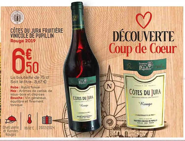 côtes du jura fruitière vinicole de pupillin rouge 2019