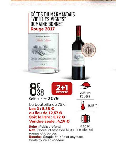 côtes du marmandais "vieilles vignes" domaine bonnet rouge 2017