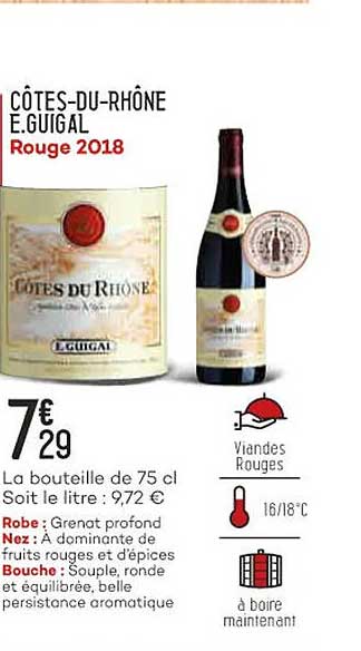 côtes-du-rhône e.guigal rouge 2018