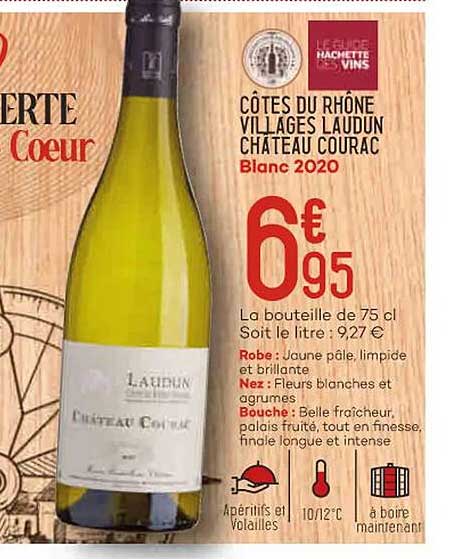 côtes du rhône villages laudun château courac blanc 2020