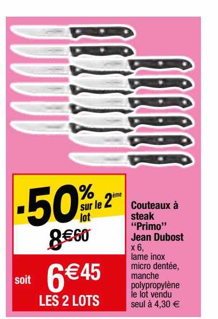 couteaux à steak "primo" jean dubost