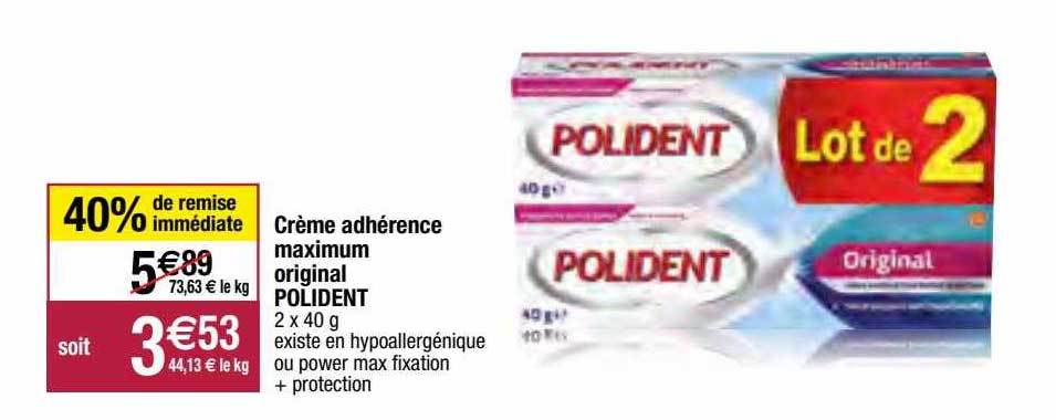 crème adhérence maximum original polident