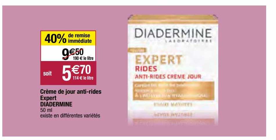 crème de jour anti-rides expert diadermine