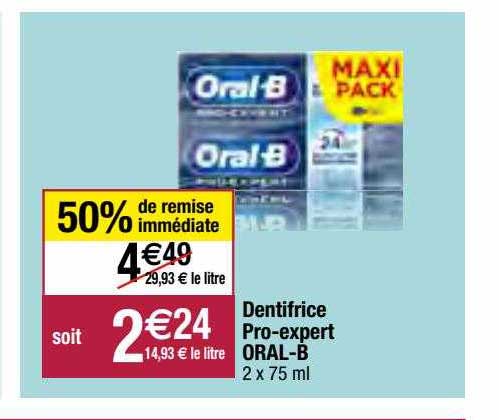 dentifrice pro-expert oral-b