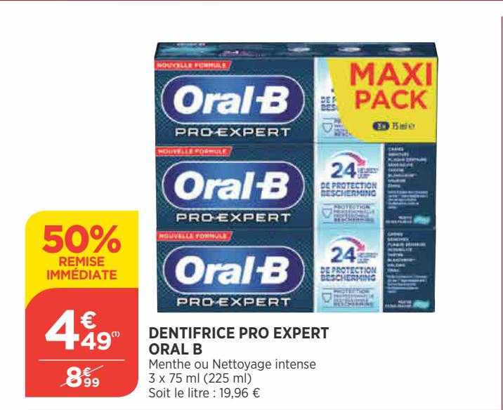 dentifrice pro expert oral b