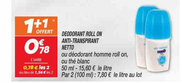 déodorant roll on anti-transpirant netto