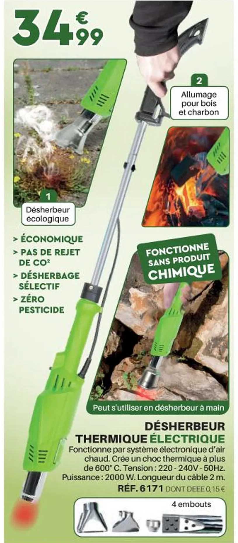 désherbeur thermique électique