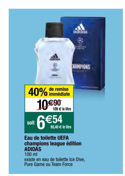 eau de toilette uefa champions league édition adidas