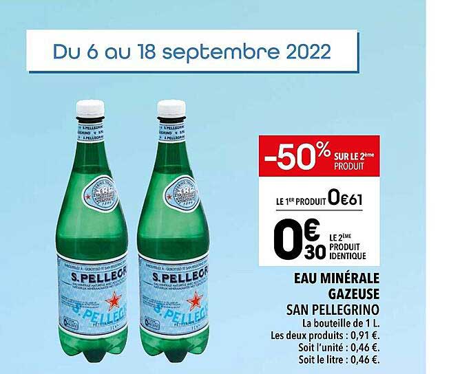 Eau Minérale Gazeuse San Pellegrino