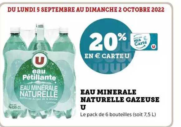 Eau Minérale Naturelle Gazeuse U