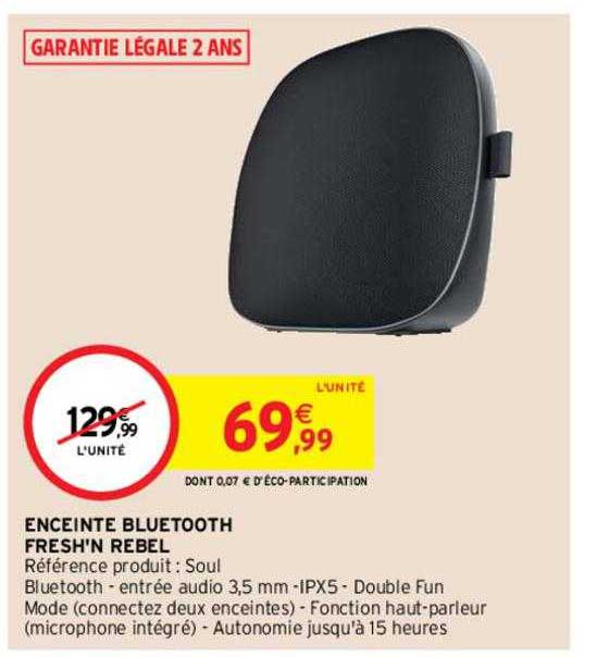 enceinte bluetooth fresh'n rebel