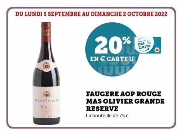 faugère aop rouge mas olivier grande réserve