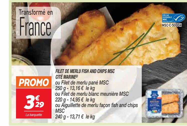 Filet De Merlu Fish And Chips Msc Cité Marine
