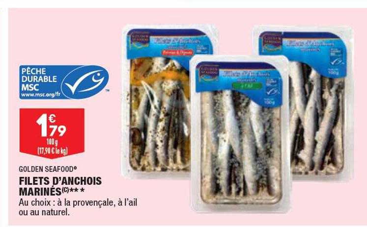 filets d'anchois marinés golden seafood