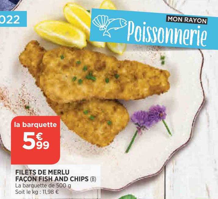 filets de merlu façon fish and chips