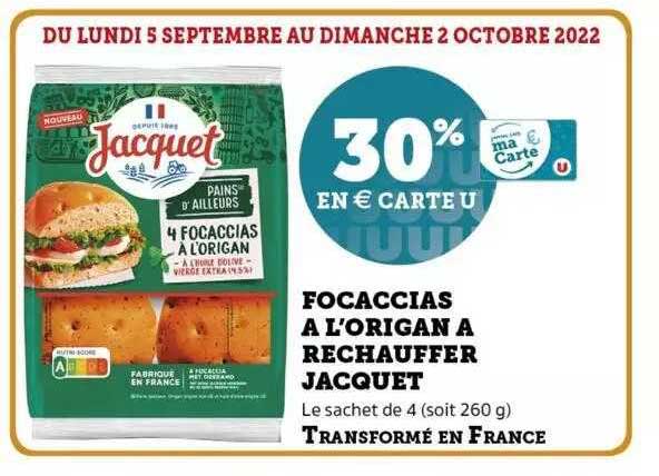 focaccias à l'origan à réchauffer jacquet