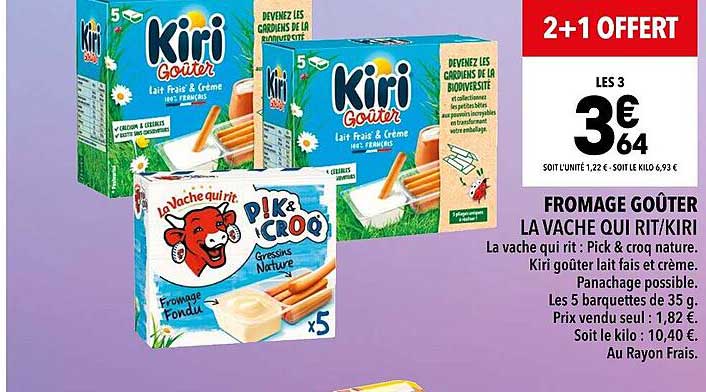fromage goûter la vache qui rit-kiri