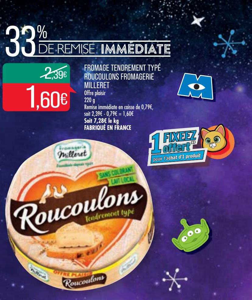 fromage tendrement typé roucoulons fromagerie milleret