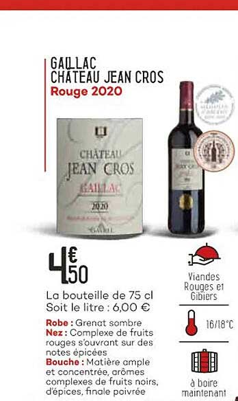 gaullac château jean cros rouge 2020