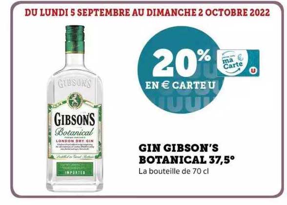 gin gibson's botanical 37,5°