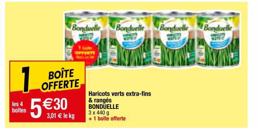 haricots verts extra-fins & rangés bonduelle