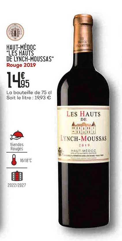 haut-médoc "les lynch-moussas" rouge 2019