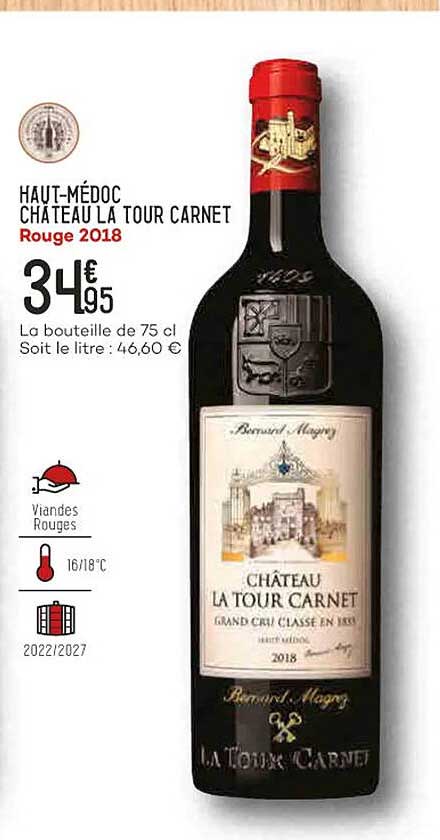 haut-médoc château la tour carnet rouge 2018