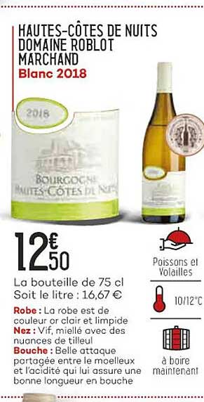 hautes-côtes de nuits domaine roblot marchand blanc 2018