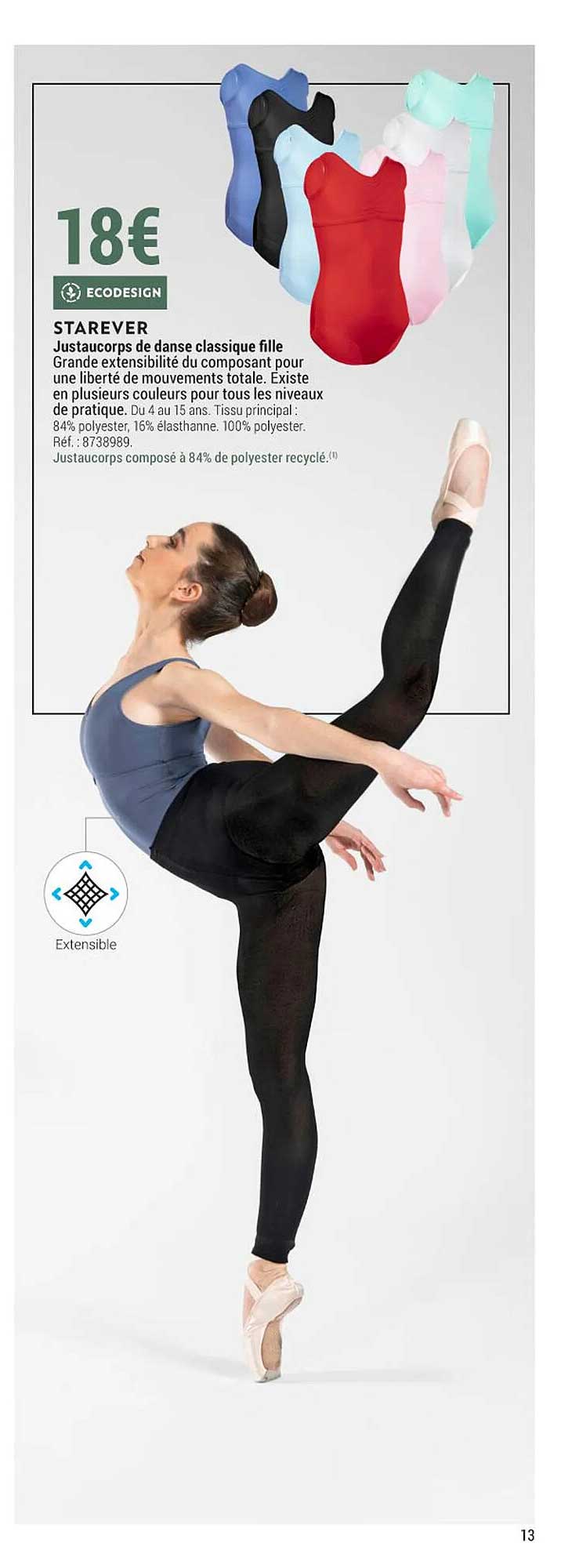 justaucorps de danse classique fille starever