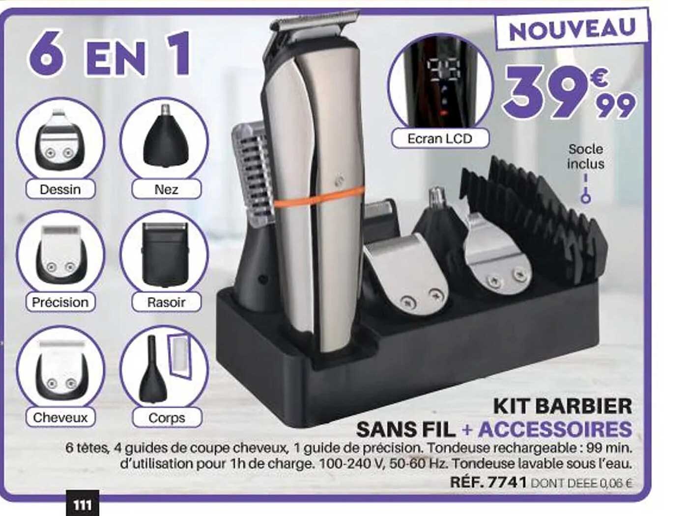 Kit Barbier Sans Fil + Accessoires
