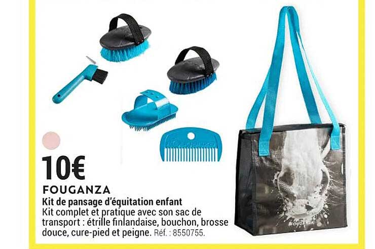 kit de pansage d'équitation enfant fouganza