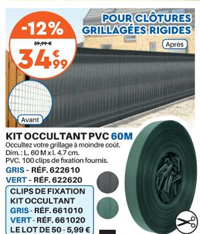 Kit Occultant Pvc 60 M