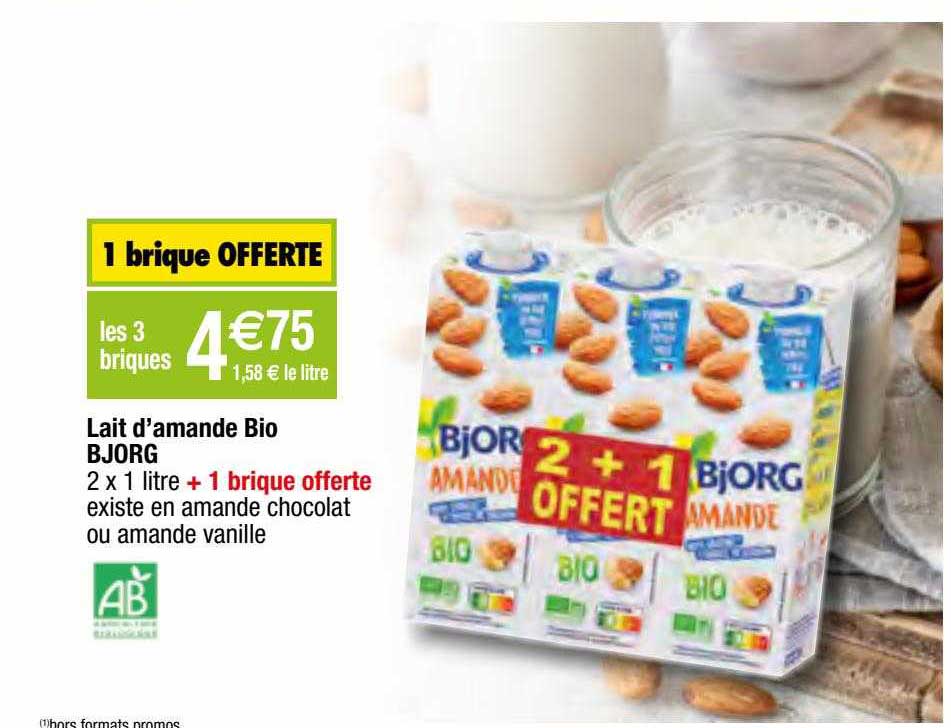 lait d'amande bio bjorg