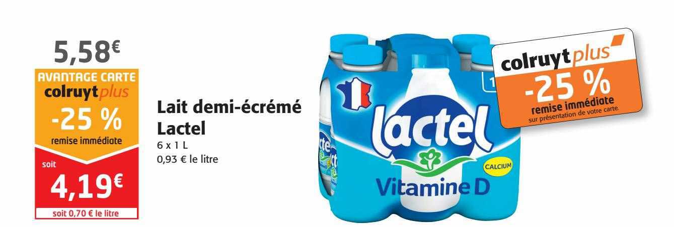 lait demi-écrémé lactel