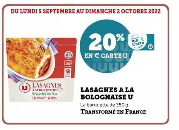 Lasagnes à La Bolognaise U