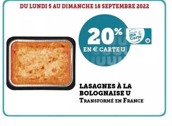 Lasagnes à La Bolognaise U