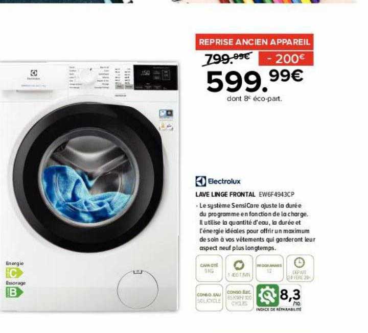 lave linge frontal electrolux