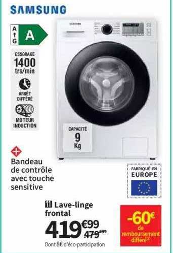 lave-linge frontal samsung