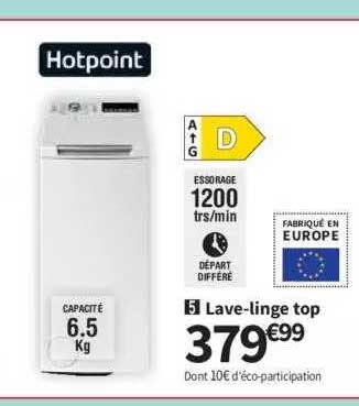 lave-linge top hotpoint