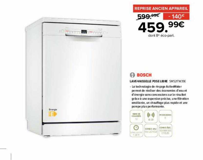 lave-vaisselle pose libre bosch