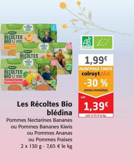 les récoltes bio blédina