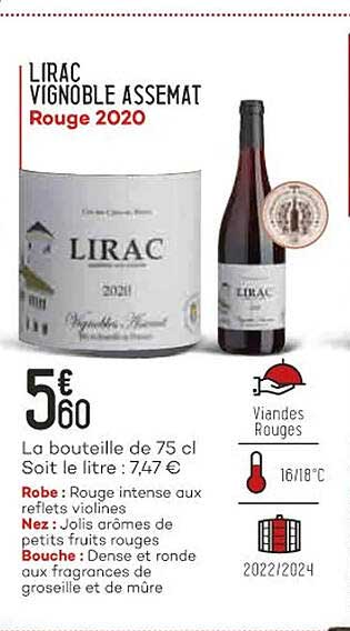 lirac vignoble assemat rouge 2020