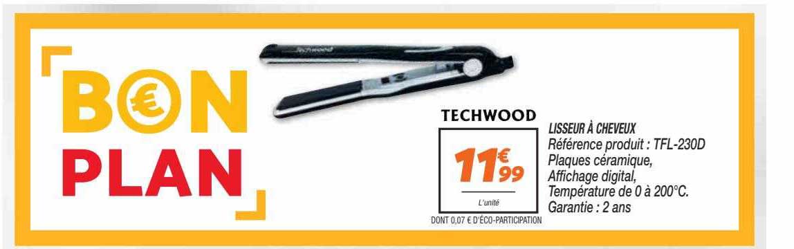 Lisseur à Cheveux Techwood