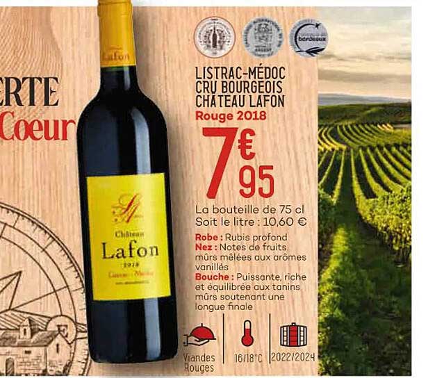listrac-médoc cru bourgeois château lafon rouge 2018
