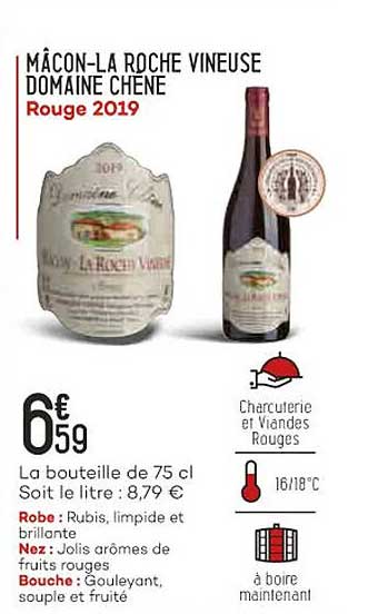 mâcon-la roche vineuse domaine chêne rouge 2019