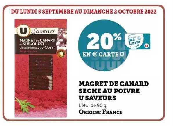 Magret De Canard Sèche Au Poivre U Saveurs