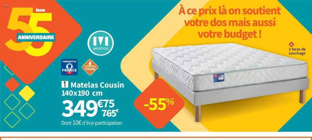Matelas Cousin 140 X 190 Cm