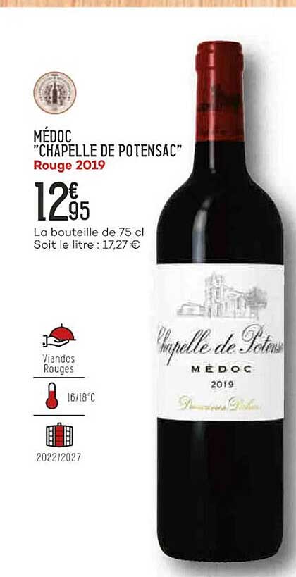 Médoc "chapelle De Potensac" Rouge 2019
