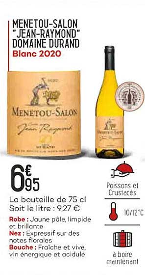 menetou-salon "jean-raymond" domaine durand blanc 2020