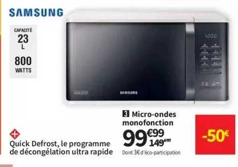 micro-ondes monofonction samsung